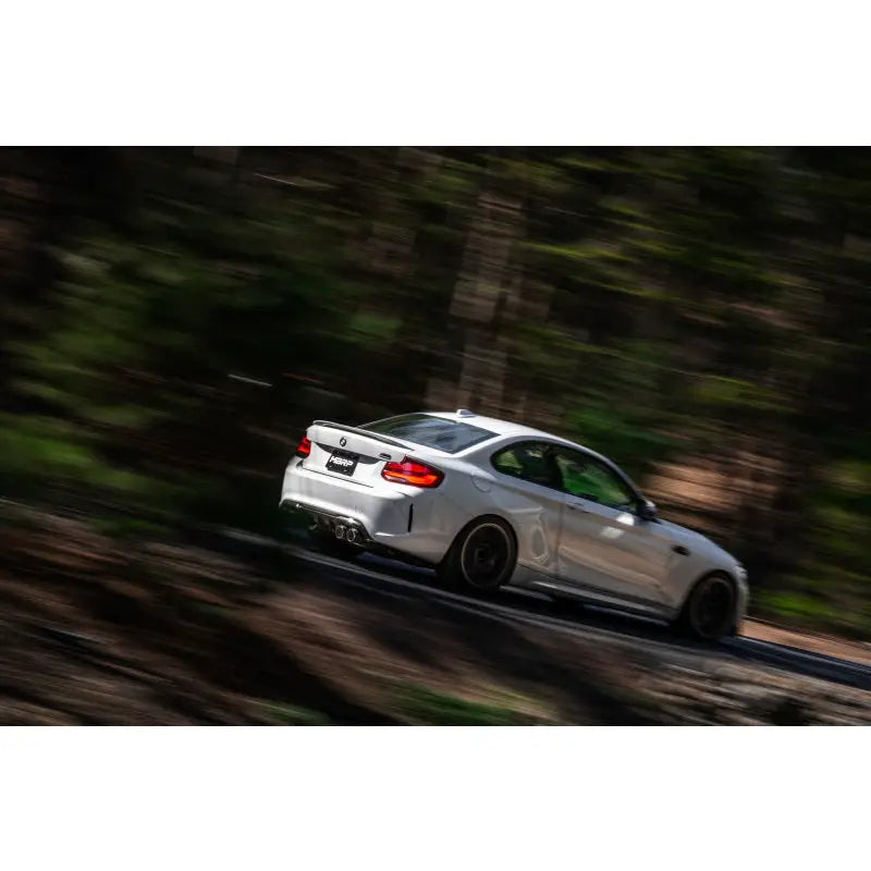 MBRP S45023CF MBRP 18-22 BMW M2 Competition 3.0L T304 SS 3in Resonator-Back Exhaust Quad Rear w/ Carbon Fiber Tips