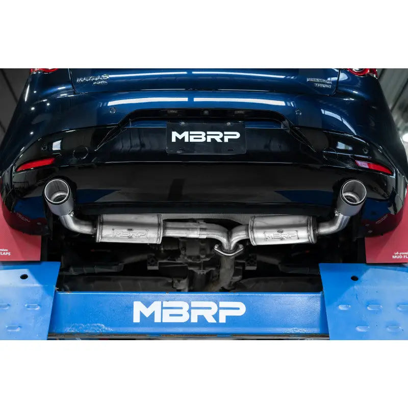 MBRP S44503CF MBRP 19-23 Mazda 3 Hatchback T304SS 2.5in Axle-Back, Dual Rear Exit w/Carbon Fiber Tips