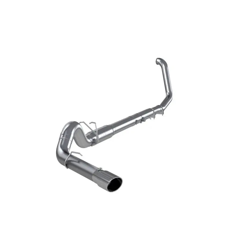 Shiny metal exhaust system for Ford F-250 with improved exhaust flow and temps