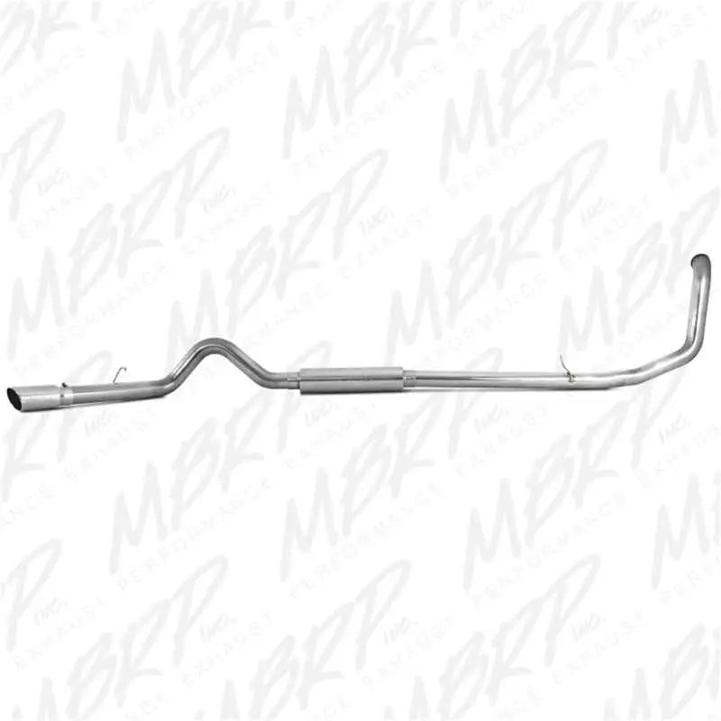 MBRP 1999-2003 Ford F-250/350 7.3L Turbo Back Single Side XP Series Exhaust System in T409 Stainless Steel with Downpipe, Muffler, and 5-inch Tip.