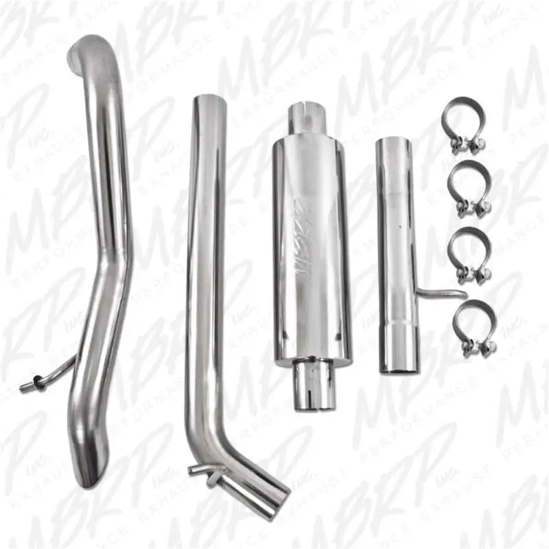 MBRP 2007-2009 Jeep Wrangler (JK) 3.8L V6 4 dr Off-Road Tail Pipe Muffler before Axle - RV and Auto Parts