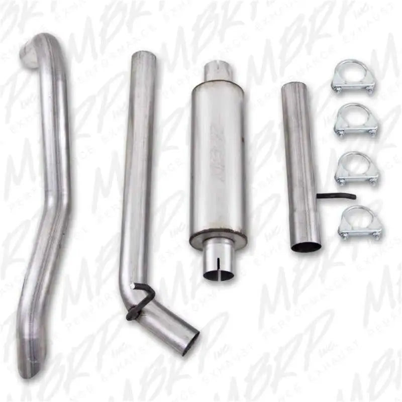 MBRP 2007-2009 Jeep Wrangler (JK) 3.8L V6 4 dr Off-Road Tail Pipe Muffler before Axle - RV and Auto Parts