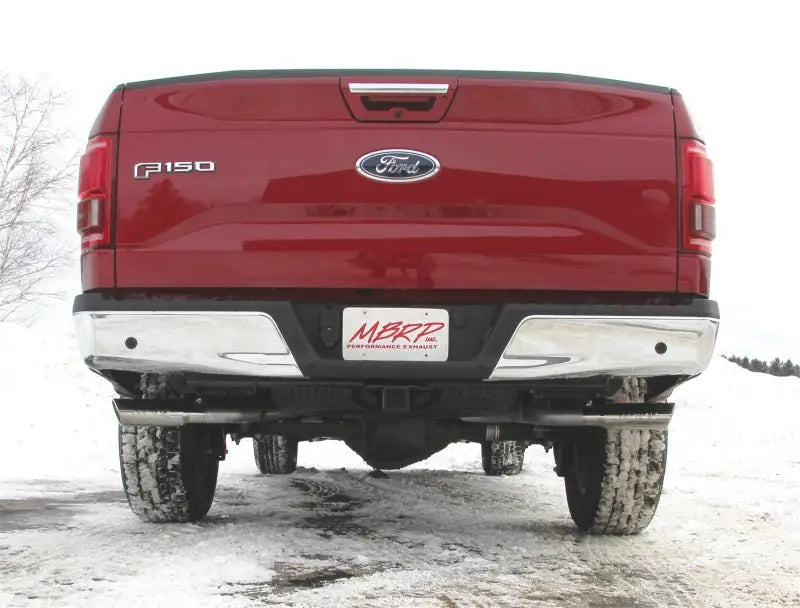 MBRP 2015 Ford F-150 5.0L 3in Cat Back Dual Split Side Exit AL Exhaust System - Truck & Automotive