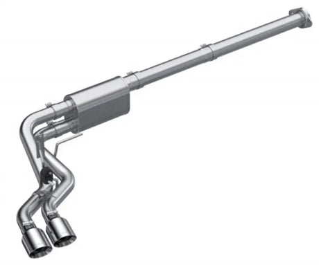 MBRP 2021 Ford F-150 2.7L/3.5L EcoBoost/5.0L 3in Cat Back Single Side Exit Alum performance exhaust system, race profile, high flow, aluminized steel, dual pre-axle with 4" OD tips, enhancing fuel efficiency, torque, horsepower, and sound under RV, Automotive, Powersports, off-road, marine, exterior, truck accessories, interior, truck bed, rv parts, Performance, Exhaust, Mufflers & Tips, zero dollar items