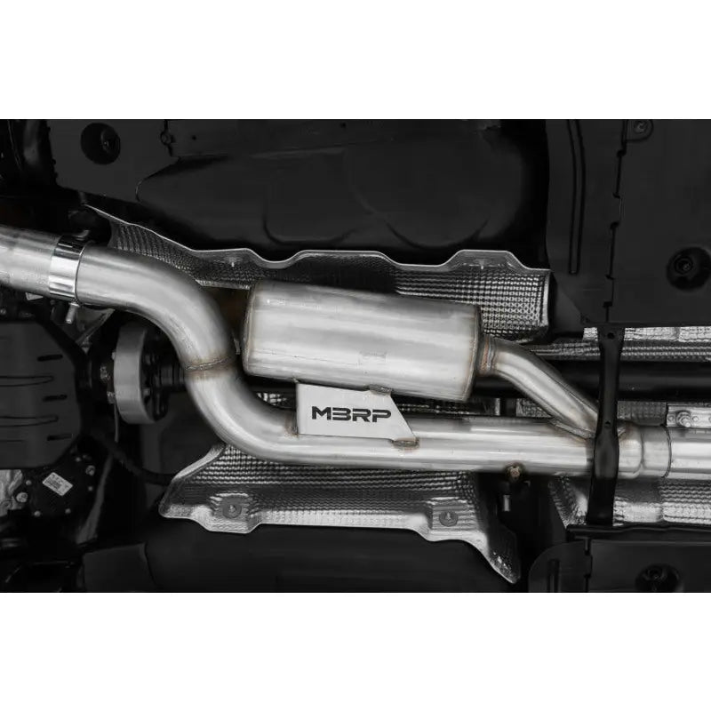 MBRP S46133CF MBRP 2022 Volkswagon Golf R MK8 T304 Stainless Steel 3in Cat-Back, Quad Rear Exit- Carbon Fiber Tips
