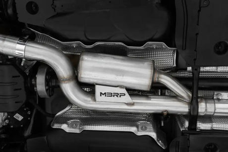 MBRP 2022 Volkswagon Golf R MK8 T304 Stainless Steel 3in Cat-Back Quad Rear Exit- Carbon Fiber Tips - Truck & Automotive