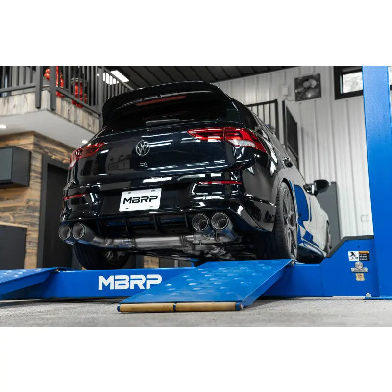MBRP S46133CF MBRP 2022 Volkswagon Golf R MK8 T304 Stainless Steel 3in Cat-Back, Quad Rear Exit- Carbon Fiber Tips