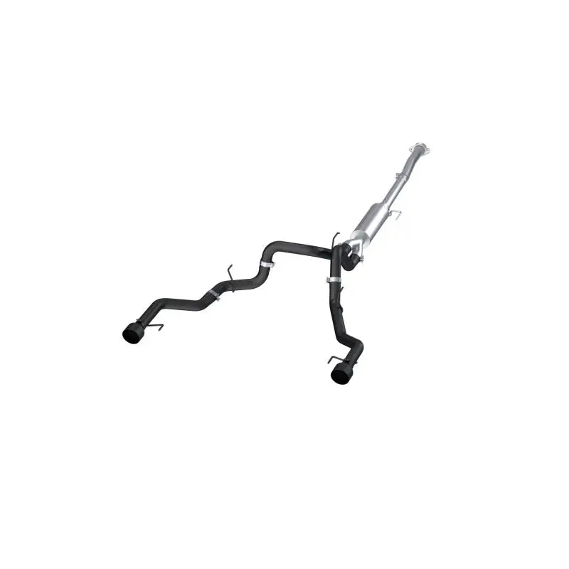 MBRP S5268BLK MBRP 22-23 Ford F150 T304 5in OD Black Tip Dual Rear Exit 3in Black Coated Cat Back Exhaust