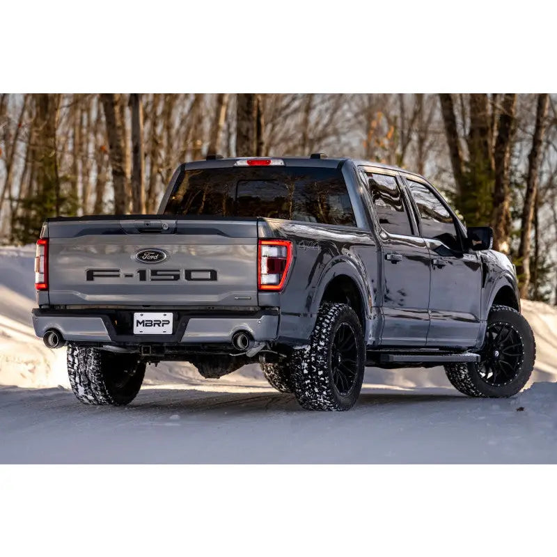 MBRP S52683CF MBRP 22-23 Ford F150 T304 5in OD Carbon Fiber Tip Dual Rear Exit 3in Cat Back Exhaust