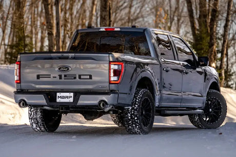 MBRP 22-23 Ford F150 T304 5in OD Carbon Fiber Tip Dual Rear Exit 3in Cat Back Exhaust - Truck & Automotive