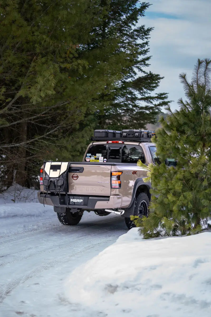 MBRP 22-23 Nissan Frontier 3.8L 3in Tip Cat Back Single Side Exit Street Profile - Aluminized - Truck & Automotive