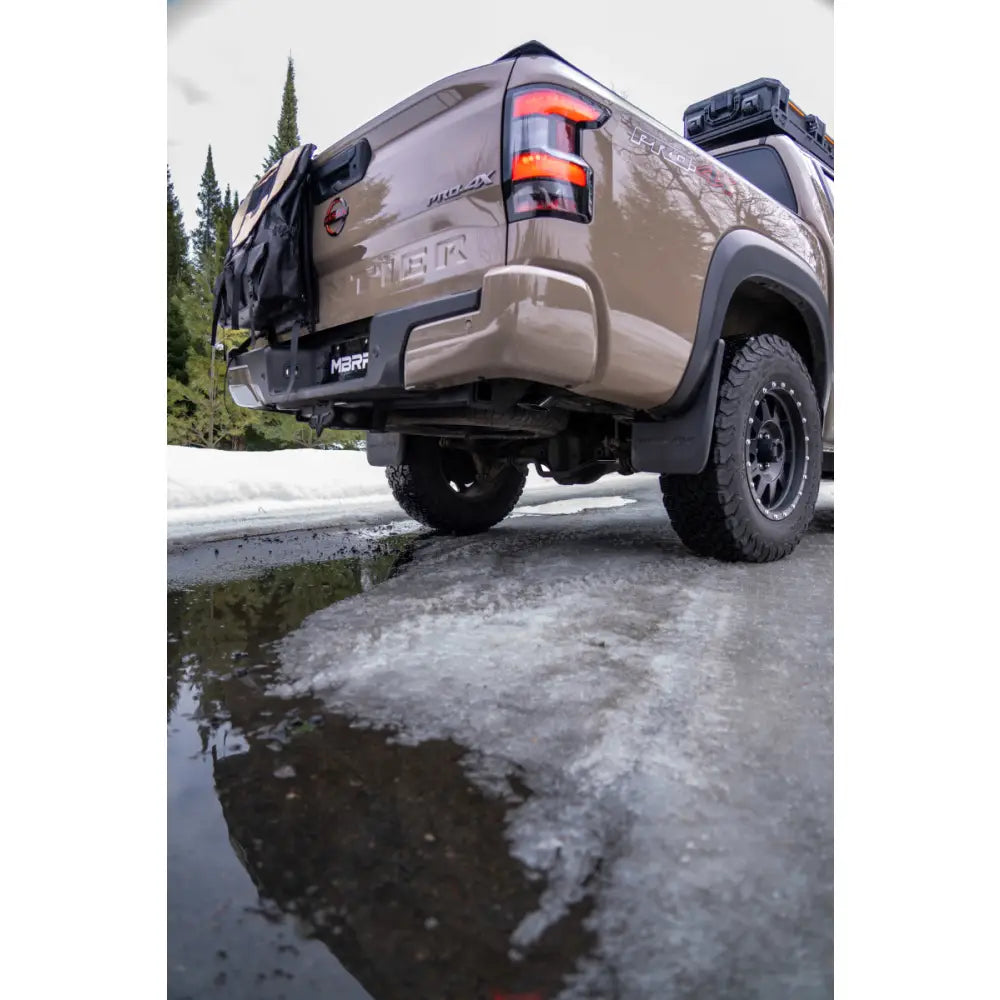 MBRP S5409304 MBRP 22-23 Nissan Frontier 3.8L 3in Tip 3in Cat Back Turndown Exit Street Profile - T304