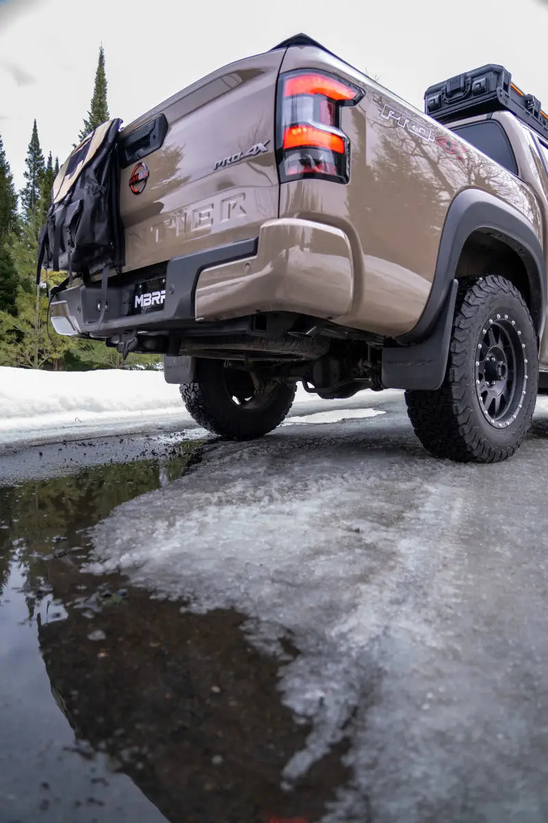 MBRP 22-23 Nissan Frontier 3.8L 3in Tip Cat Back Turndown Exit Street Profile - Aluminized Steel - Truck & Automotive