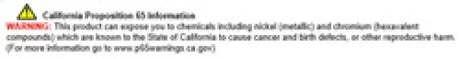 California Proposition 65 warning on Honda TRX utility muffler with head pipe for MBRP exhaust