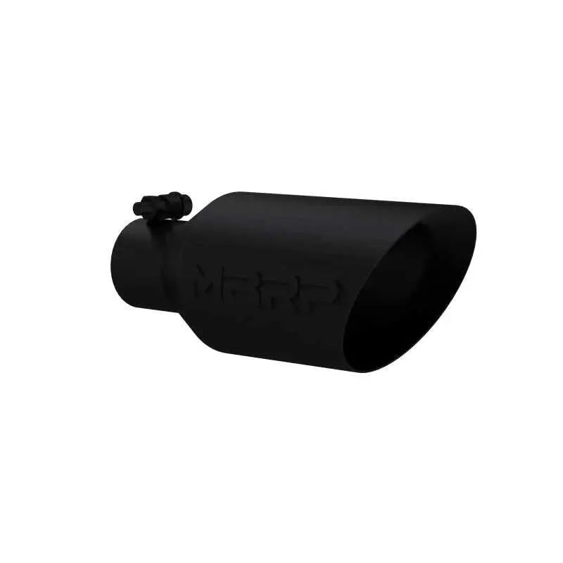 MBRP Universal Dual Wall Angle Rolled End Tip 4-1/2in OD / 2-1/2in Inlet / 11in Length - Black - RV and Auto Parts