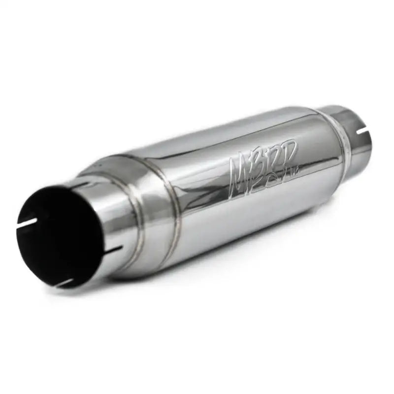 MBRP Universal Resonator 3in Inlet/Outlet 16in Body 20in Overall T304 Stainless Steel, Perfcore Design