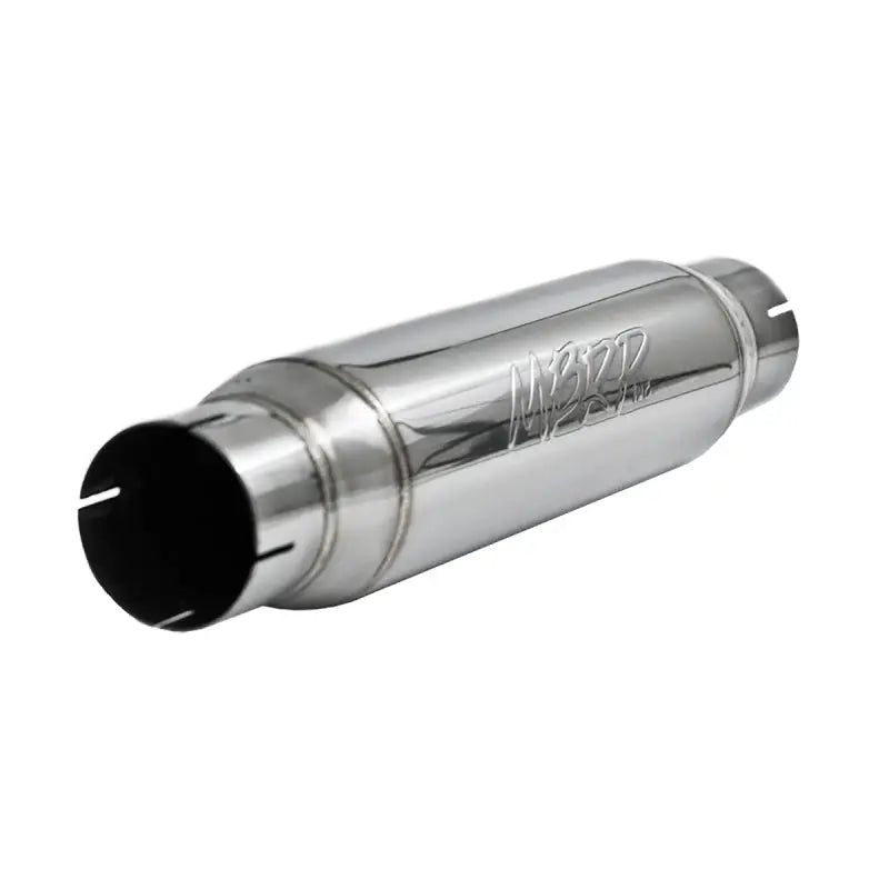 MBRP Universal Resonator 3in Inlet/Outlet 16in Body 20in Overall T304 Stainless Steel Perfcore Design