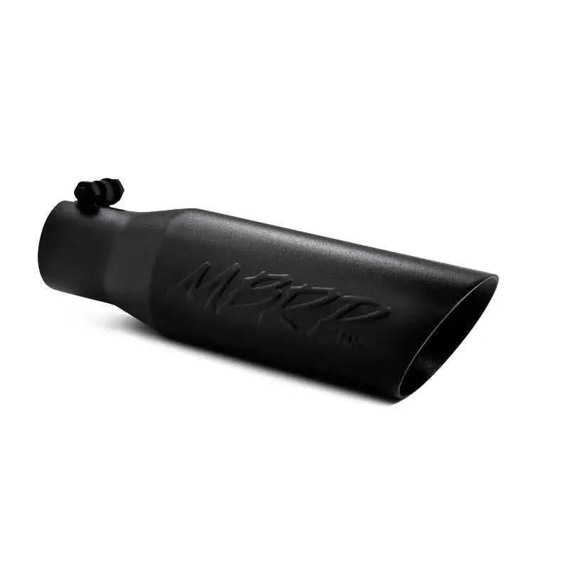 MBRP Universal Tip 3.5 O.D. Dual Wall Angled 2.5 inlet 12 length - Black Finish - RV and Auto Parts