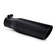 MBRP MBRP Universal Tip 3in O.D. Angled Rolled End 2 inlet 12 length - Black Finish