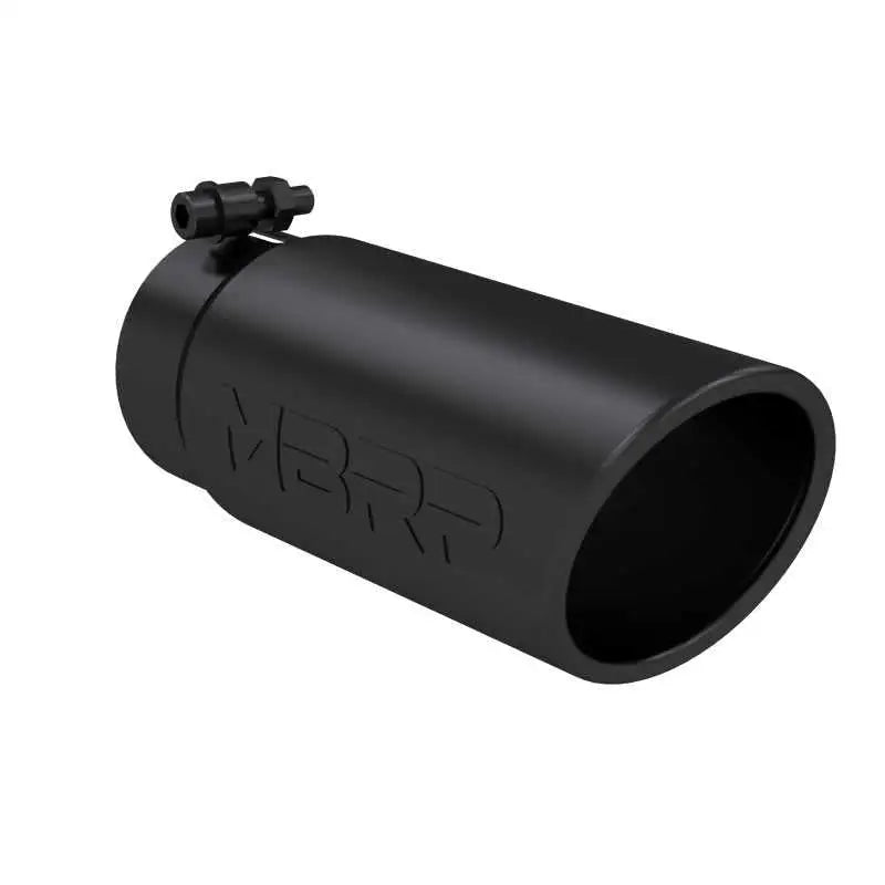 MBRP Universal Tip 4 O.D. Angled Rolled End 3.5 inlet 10 length- Black Finish - RV and Auto Parts