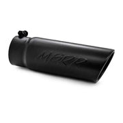 MBRP MBRP Universal Tip 4 O.D. Angled Rolled End 3.5 inlet 10 length- Black Finish