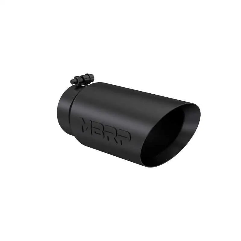 MBRP Universal Tip 5 O.D. Dual Wall Angled 4 in. Inlet, 12 in. Length, Black Finish T304 Stainless Steel Exhaust Tip