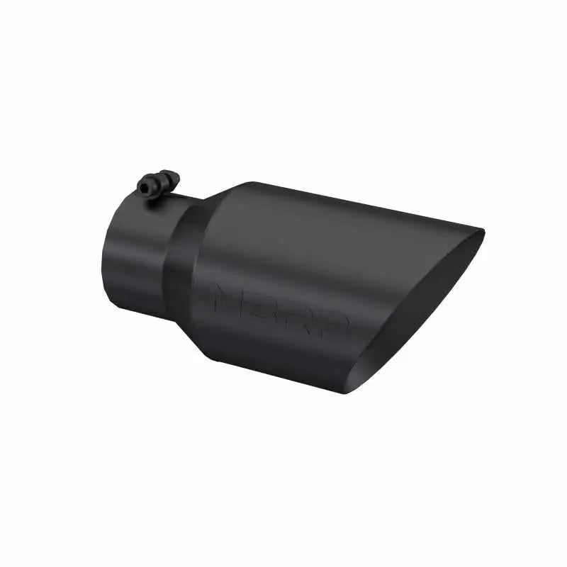 MBRP Universal Tip 6 O.D. Dual Wall Angled 4 inlet 12 length, Black Finish, T304 Stainless Steel, for Performance Exhaust System.