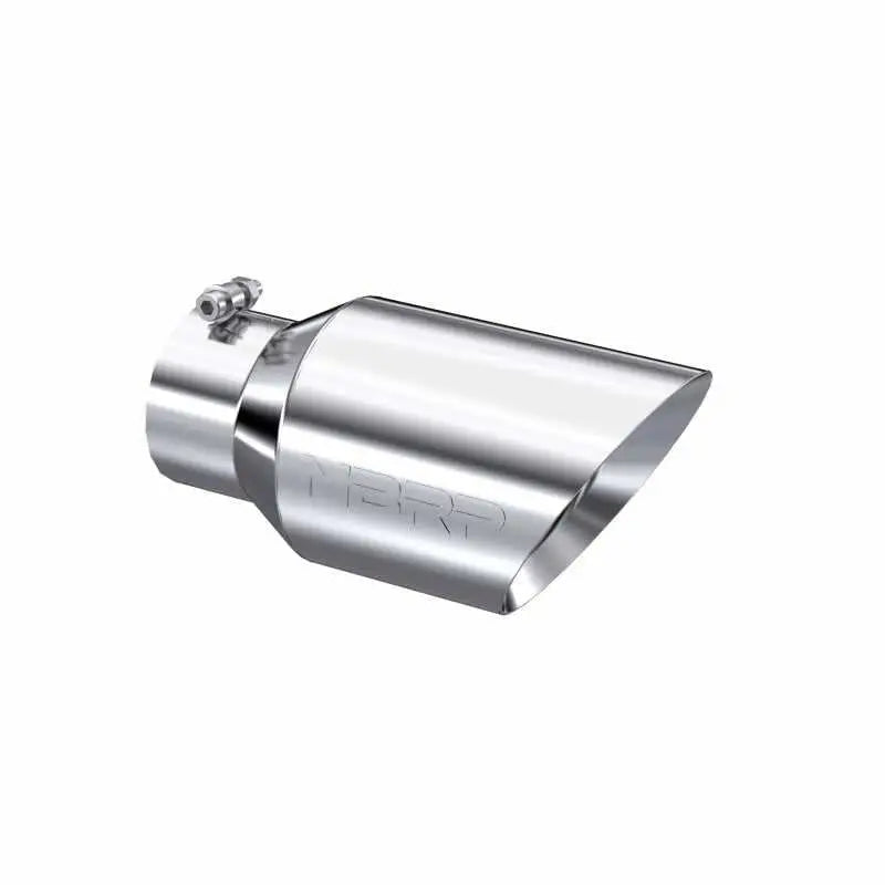 MBRP Universal Tip 6 O.D. Dual Wall Angled 4 in. Inlet 12 in. Length, Mirror Polished T304 Stainless Steel.