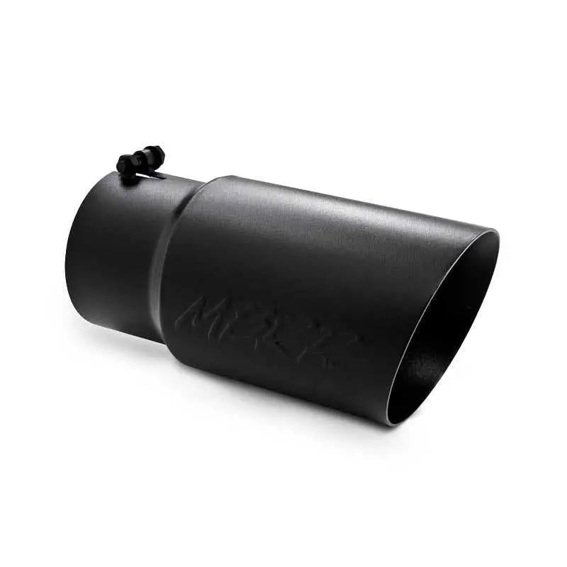 MBRP Universal Tip 6 O.D. Dual Wall Angled 5 inlet 12 length - Black Finish - RV and Auto Parts