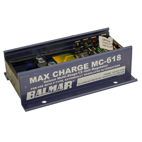 MC-618 Balmar 12V Multi-Stage Regulator without Harness, perfect for marine, RV, automotive, powersports, and truck accessory applications, optimizing battery charging for extended battery life and performance, AVADA - Best Sellers, Must Haves