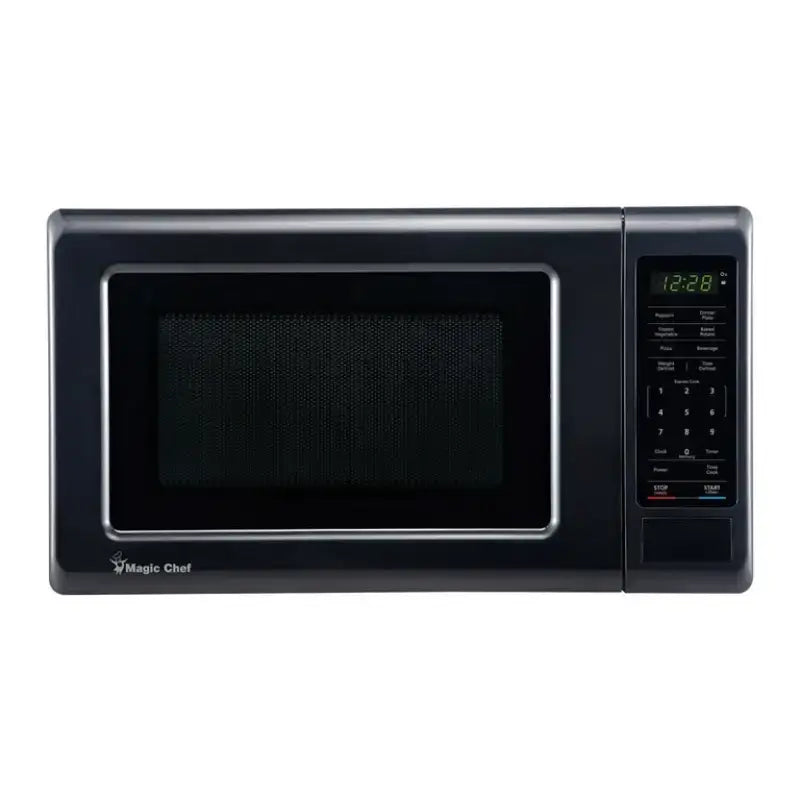 MC77MB Magic Chef 0.7 Cu Ft Countertop 700 Watt Black, sleek and compact design, perfect for kitchen, RV, automotive, powersports, off-road, and marine use, digital display, modern black finish, AVADA - Best Sellers, Must Haves