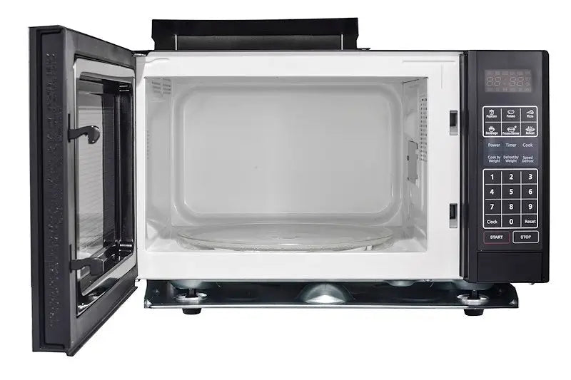 Open black microwave oven MCG992ARB Forest River Microwave Oven 0.9 cu ft