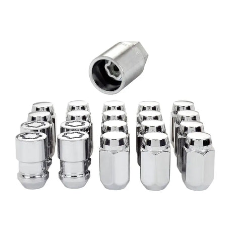 McGard 5 Lug Hex Install Kit (Clamshell) w/Locks (Cone Seat Nut) M12X1.5 / 13/16 Hex - Chrome - 84557CN