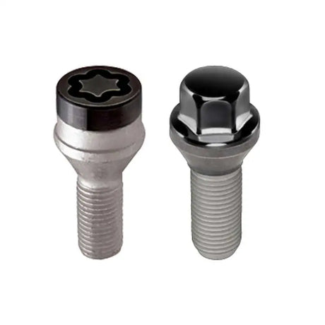 McGard 5 Lug Hex Install Kit w/Locks (Cone Seat Bolt) M12X1.5 / 17mm Hex / 25.5mm Shank L. - Black 