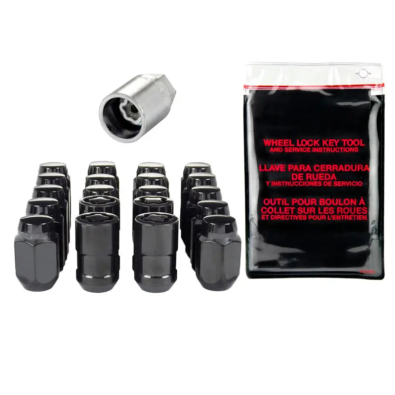 McGard 84558 McGard 5 Lug Hex Install Kit w/Locks (Cone Seat Nut) M12X1.5 / 13/16 Hex / 1.5in. Length - Black - 84558