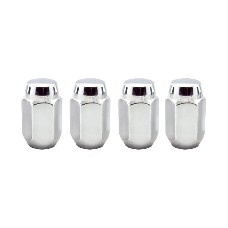 McGard Hex Lug Nut (Cone Seat) 1/2-20 / 13/16 Hex / 1.5in. Length (4-Pack) - Chrome - 64000