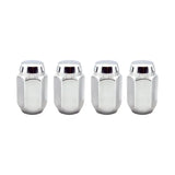 McGard Hex Lug Nut (Cone Seat) 1/2-20 / 13/16 Hex / 1.5in. Length (4-Pack) - Chrome - 64000