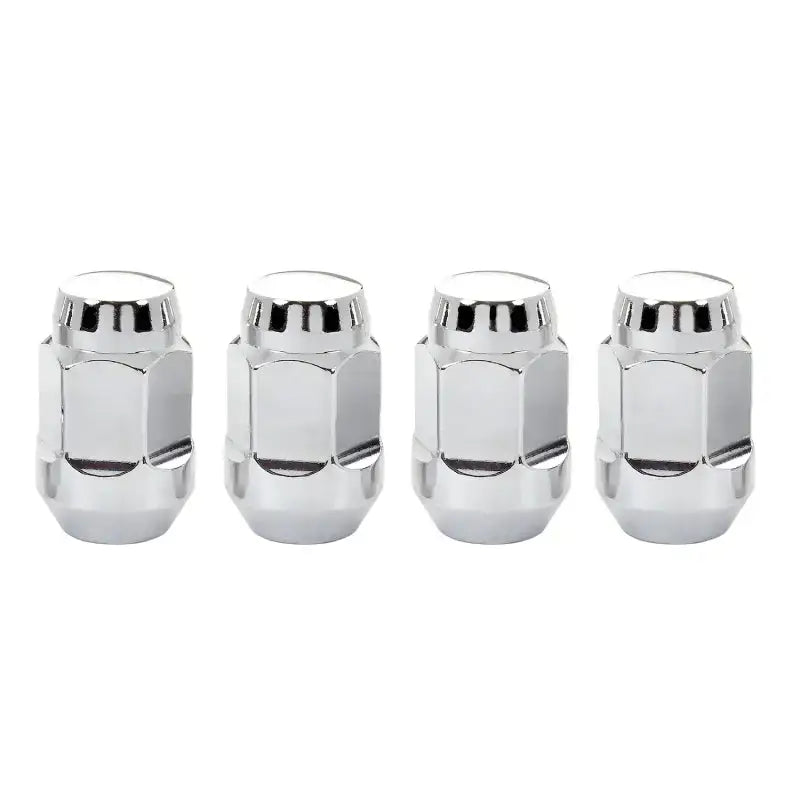 McGard Hex Lug Nut (Cone Seat Bulge Style) 1/2-20 / 3/4 Hex / 1.45in. Length (4-pack) - Chrome - 64010