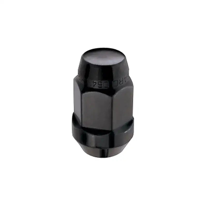 McGard Hex Lug Nut (Cone Seat Bulge Style) M12X1.5 / 3/4 Hex / 1.45in. Length (4-Pack) - Black - 64015