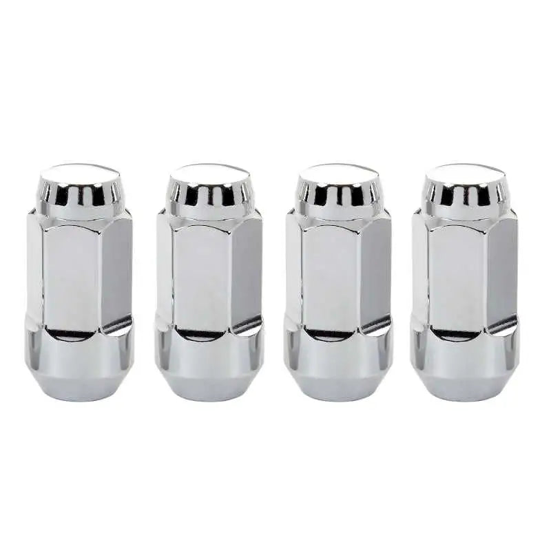McGard Hex Lug Nut (Cone Seat Bulge Style) M14X1.5 / 13/16 Hex / 1.945in. Length (4-Pack) - Chrome 