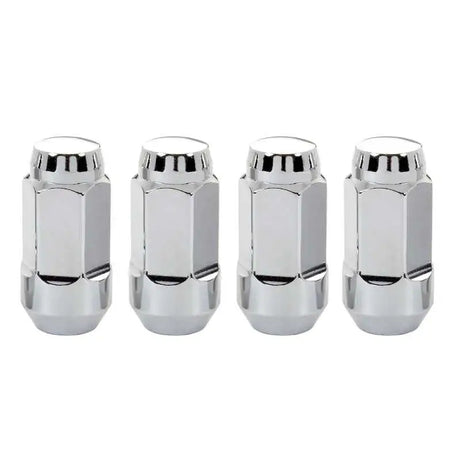 McGard Hex Lug Nut (Cone Seat Bulge Style) M14X1.5 / 13/16 Hex / 1.945in. Length (4-Pack) - Chrome 