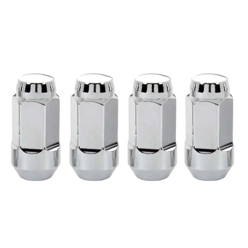 McGard Hex Lug Nut (Cone Seat Bulge Style) M14X1.5 / 13/16 Hex / 1.945in. Length (4-Pack) - Chrome 