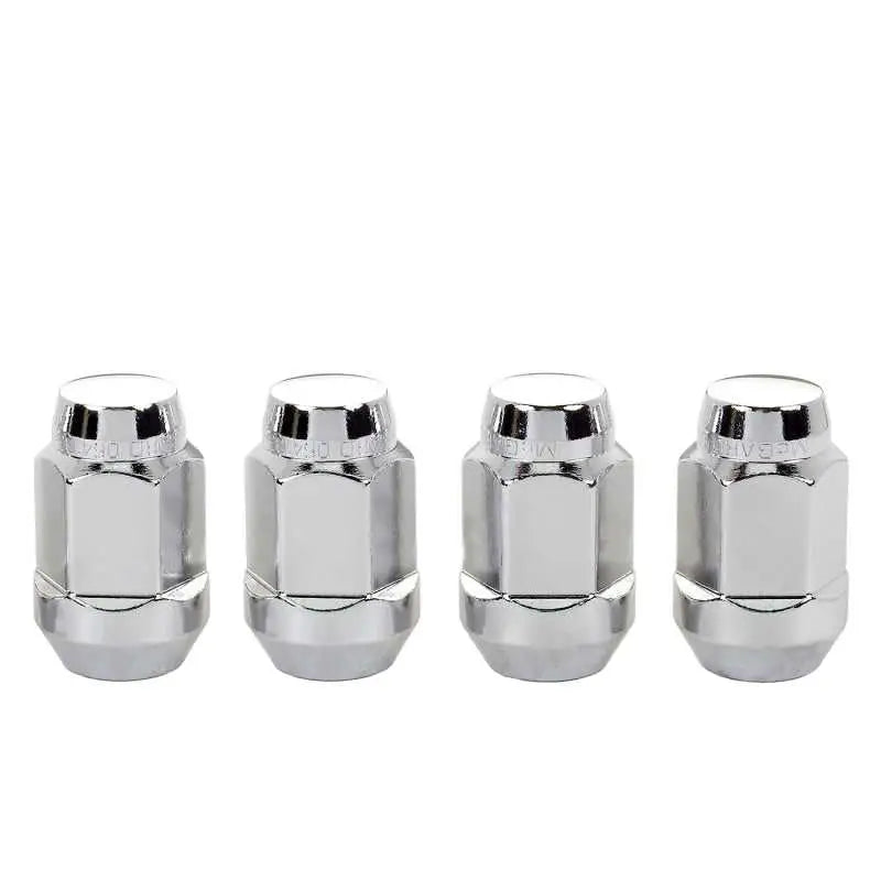 McGard Hex Lug Nut (Cone Seat Bulge Style) M14X1.5 / 22mm Hex / 1.635in. Length (4-Pack) - Chrome 