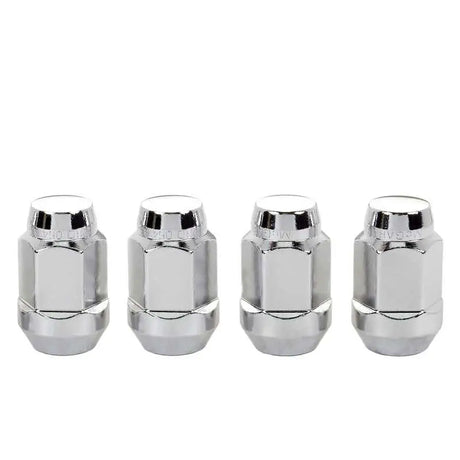 McGard Hex Lug Nut (Cone Seat Bulge Style) M14X1.5 / 22mm Hex / 1.635in. Length (4-Pack) - Chrome 