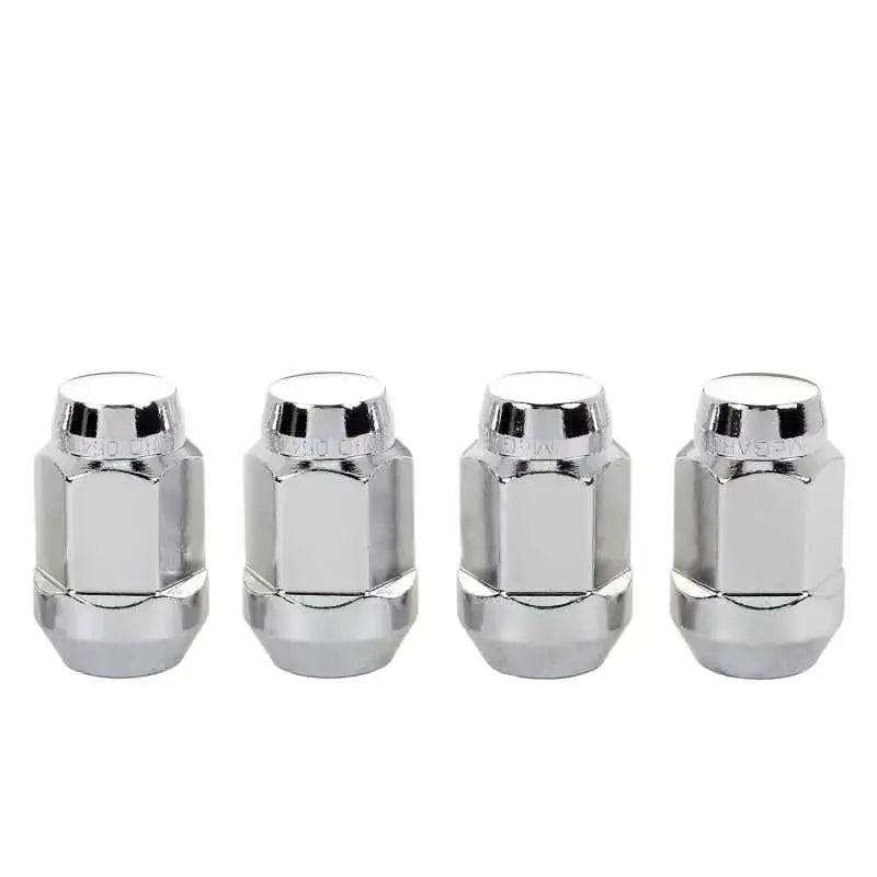 McGard Hex Lug Nut (Cone Seat Bulge Style) M14X1.5 / 22mm Hex / 1.635in. Length (4-Pack) - Chrome 