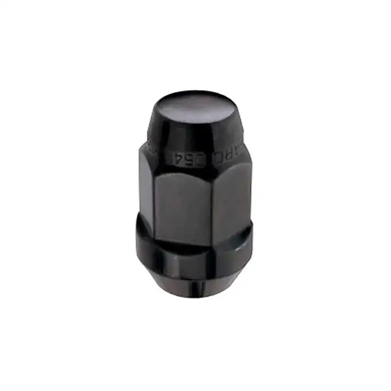 McGard Hex Lug Nut (Cone Seat Bulge Style) M14X1.5 / 22mm Hex / 1.635in. Length (4-Pack) - Black 