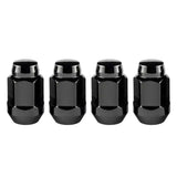 McGard Hex Lug Nut (Cone Seat Bulge Style) M14X1.5 / 22mm Hex / 1.635in. Length (4-Pack) - Black 