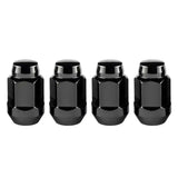 McGard Hex Lug Nut (Cone Seat Bulge Style) M14X1.5 / 22mm Hex / 1.635in. Length (4-Pack) - Black 