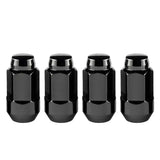 McGard Hex Lug Nut (Cone Seat Bulge Style) M14X1.5 / 22mm Hex / 1.945in. Length (4-Pack) - Black 