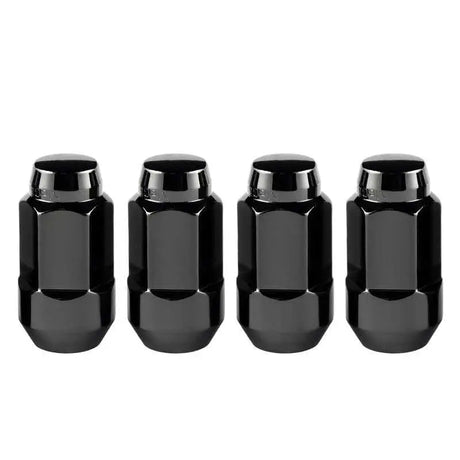 McGard Hex Lug Nut (Cone Seat Bulge Style) M14X1.5 / 22mm Hex / 1.945in. Length (4-Pack) - Black 